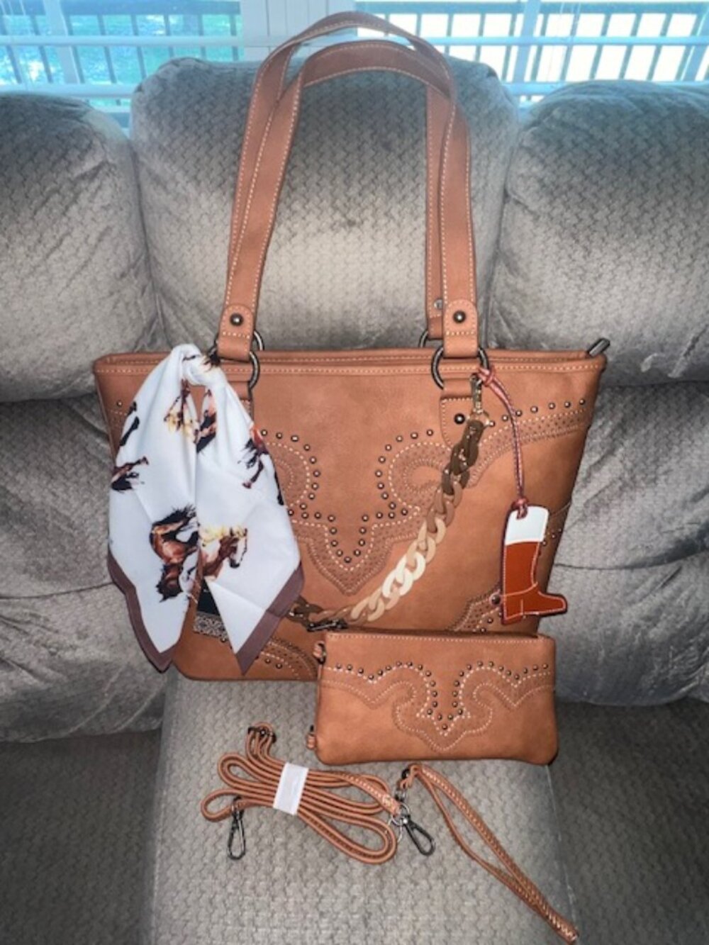 American Bling CC Tote, dressed w/ matching wristlet